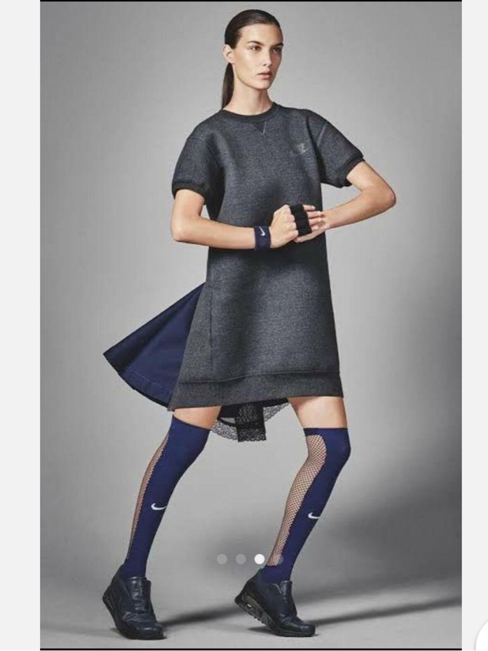Nike Lab x Sacai Tech Fleece Gray / Navy dress